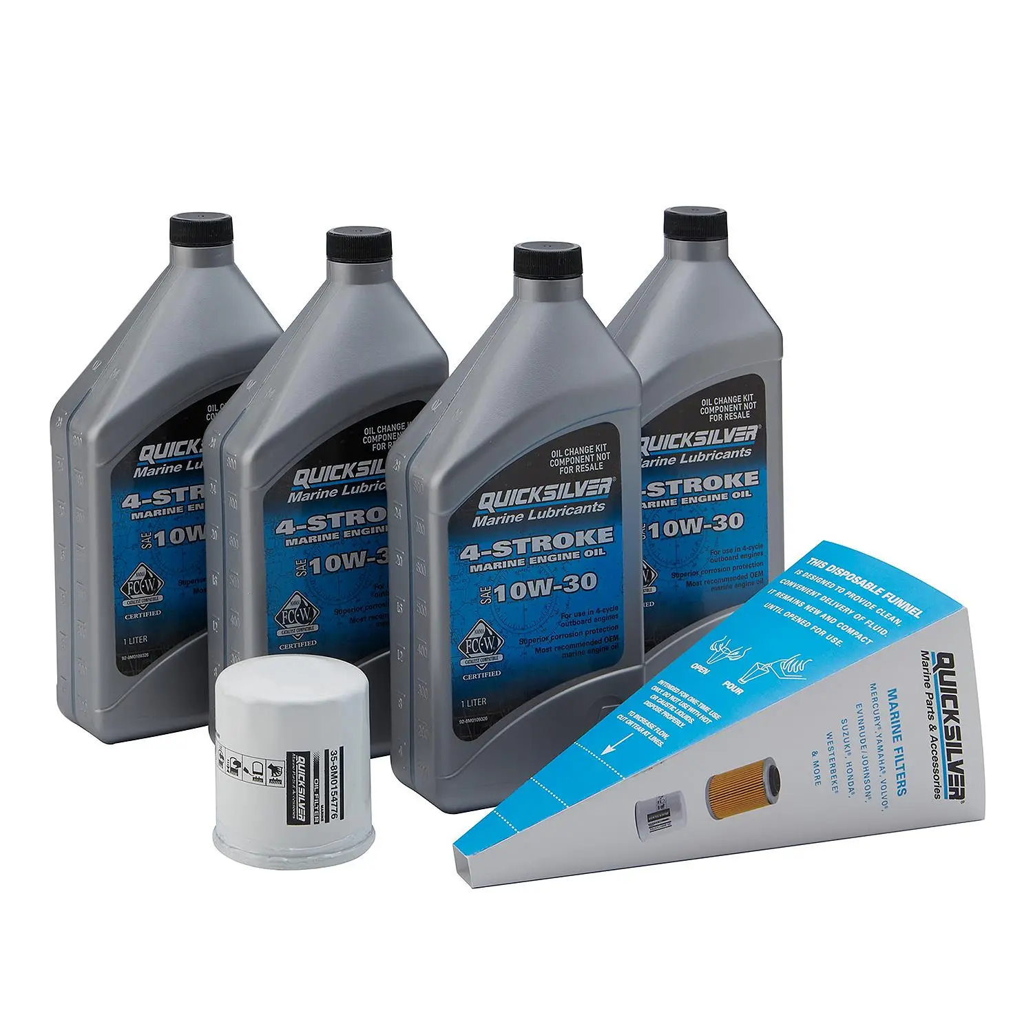 Quicksilver 10W-30 Oil Change Kit for 4-Stroke Yamaha F75 through F115 Outboards - Image 3