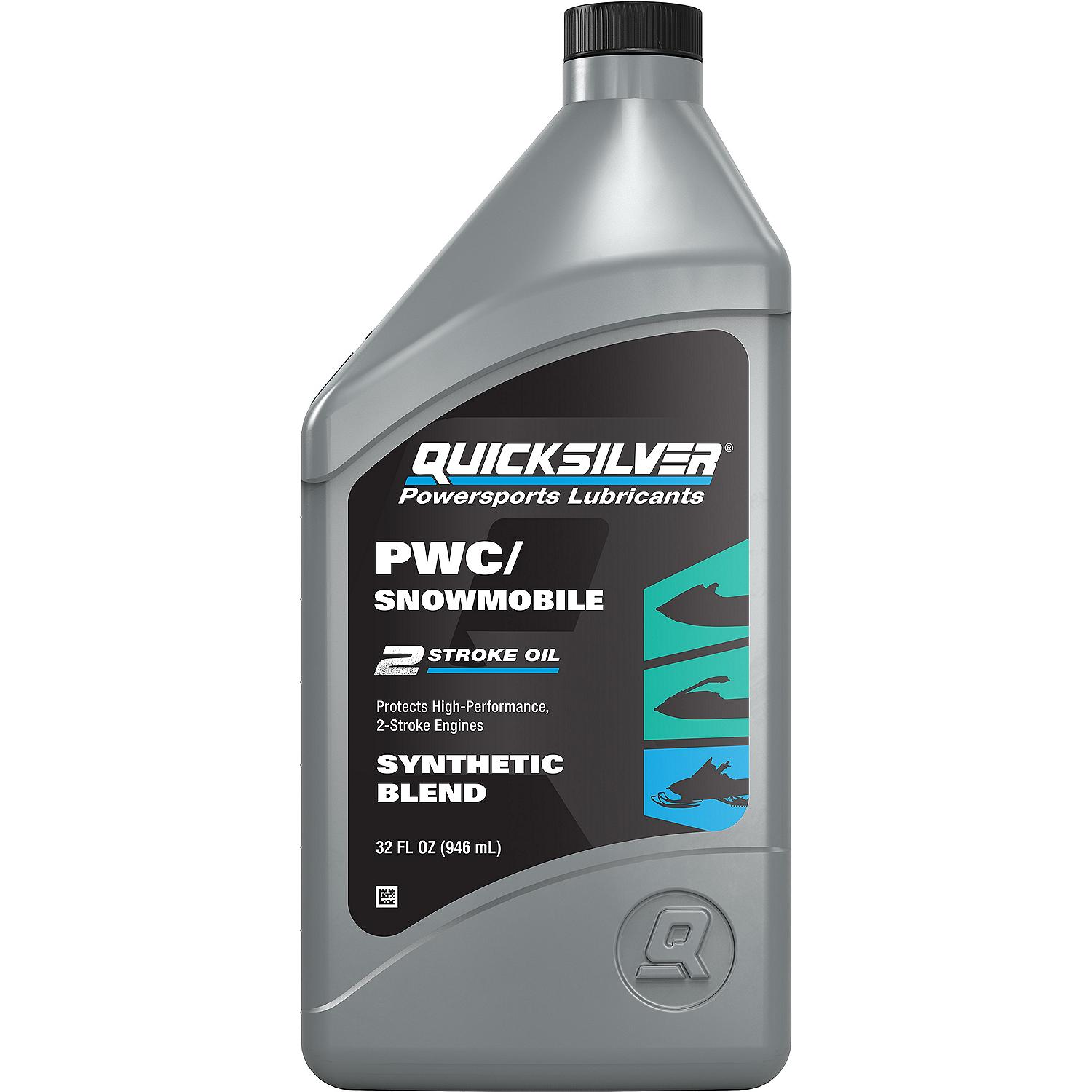 Quicksilver 8M0166406 2-Stroke PWC/Snowmobile Engine Oil, Premium Synthetic Blend, 1 Qt. - Image 4