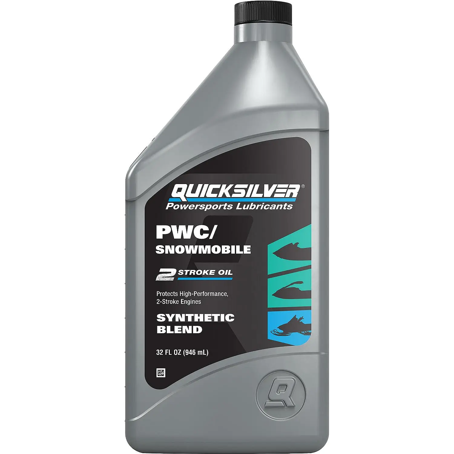 Quicksilver 8M0166406 2-Stroke PWC/Snowmobile Engine Oil, Premium Synthetic Blend, 1 Qt. - Image 4