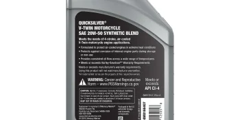 Quicksilver 20W-50 Synthetic Motorcycle Oil, 1 Qt.