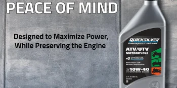 Quicksilver 8M0166408 10W-40 Synthetic Blend ATV/UTV/Motorcycle Oil, 1 Qt.