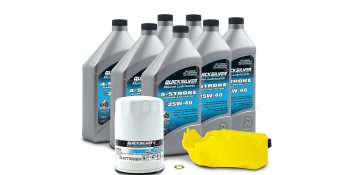 Quicksilver 25W-40 Oil Change Kit for 200-400hp 4-Stroke Mercury L6 Verado Outboards