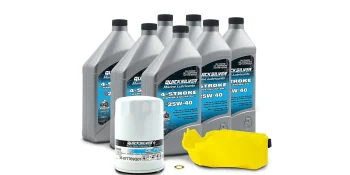 Quicksilver 25W-40 Oil Change Kit for 200-400hp 4-Stroke Mercury L6 Verado Outboards