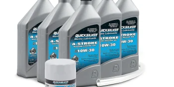Quicksilver 10W-30 Oil Change Kit for 175-300hp 4-Stroke Mercury V6 and V8 Outboards