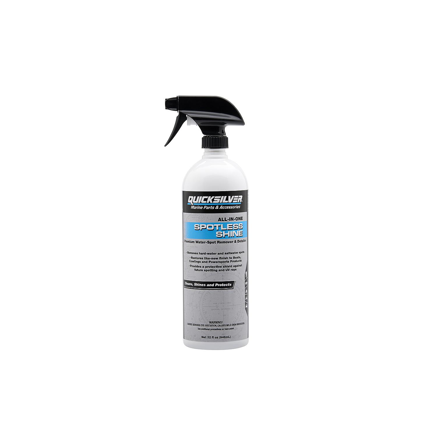 Quicksilver Spotless Shine For Marine Boats and Outboard Engines, RV and Powersports, 32 oz.