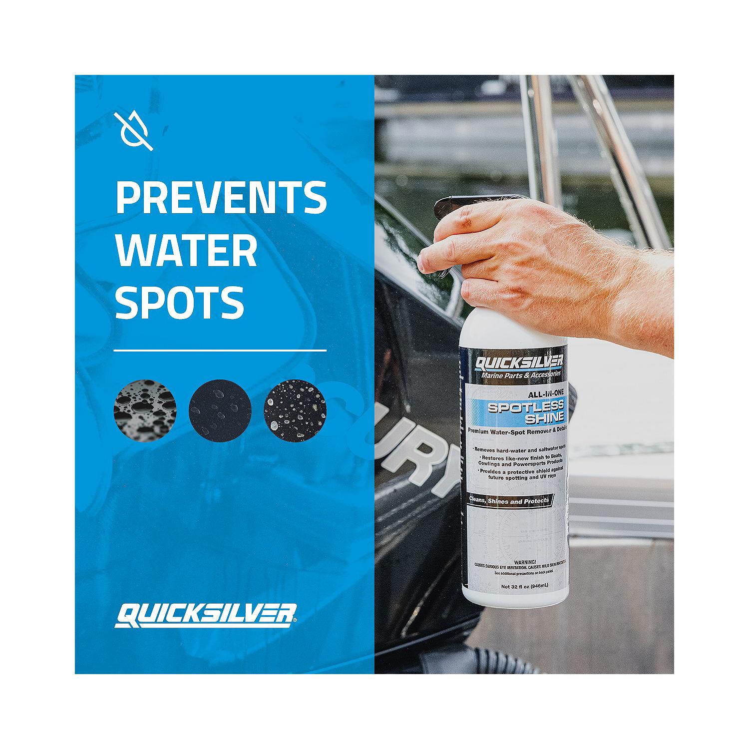 Quicksilver Spotless Shine For Marine Boats and Outboard Engines, RV and Powersports, 32 oz. - Image 4
