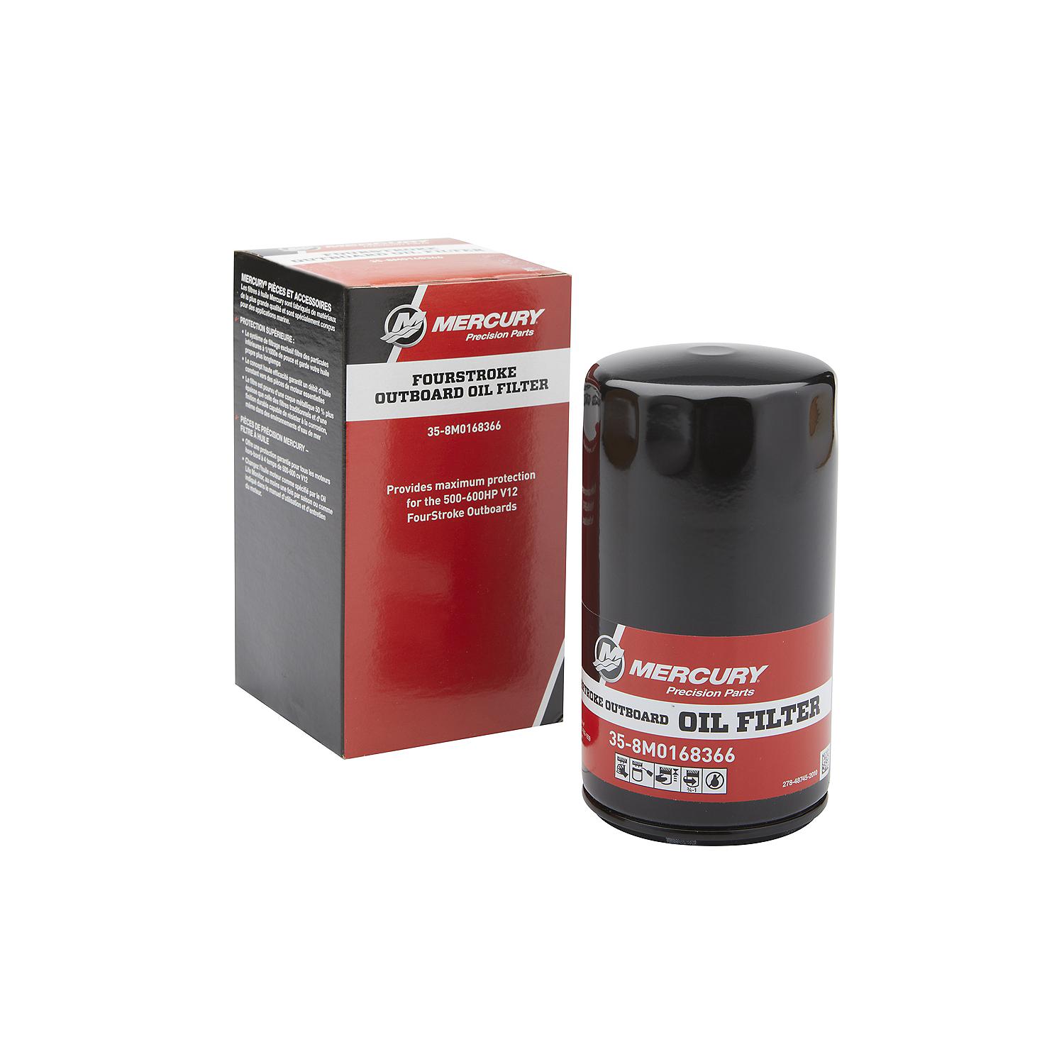 Mercury Oil Filter 8M0168366 for Mercury 7.6L V12 600hp Verado and 500hp SeaPro Outboards - Image 2