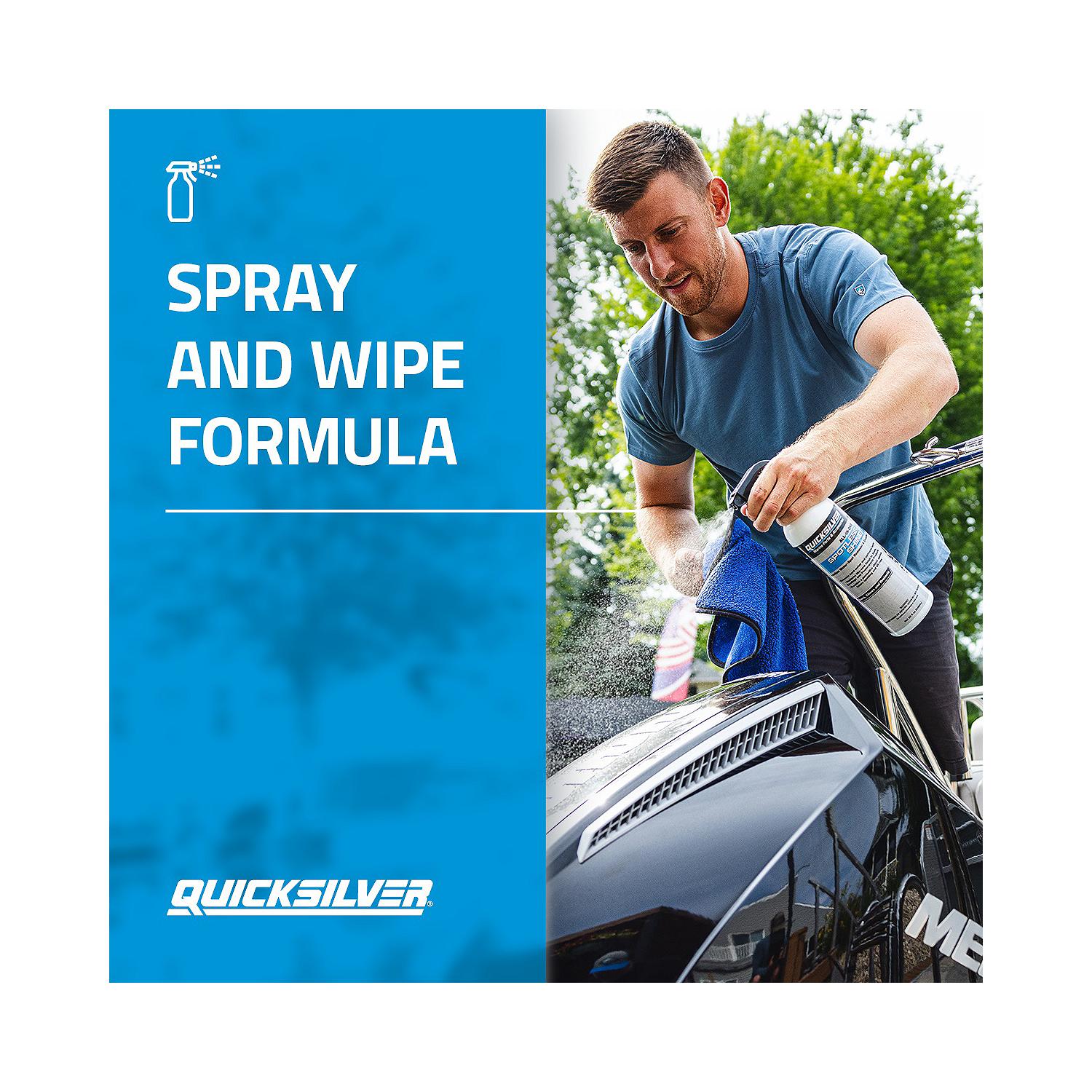 Quicksilver Spotless Shine For Marine Boats and Outboard Engines, RV and Powersports, 32 oz. - Image 5