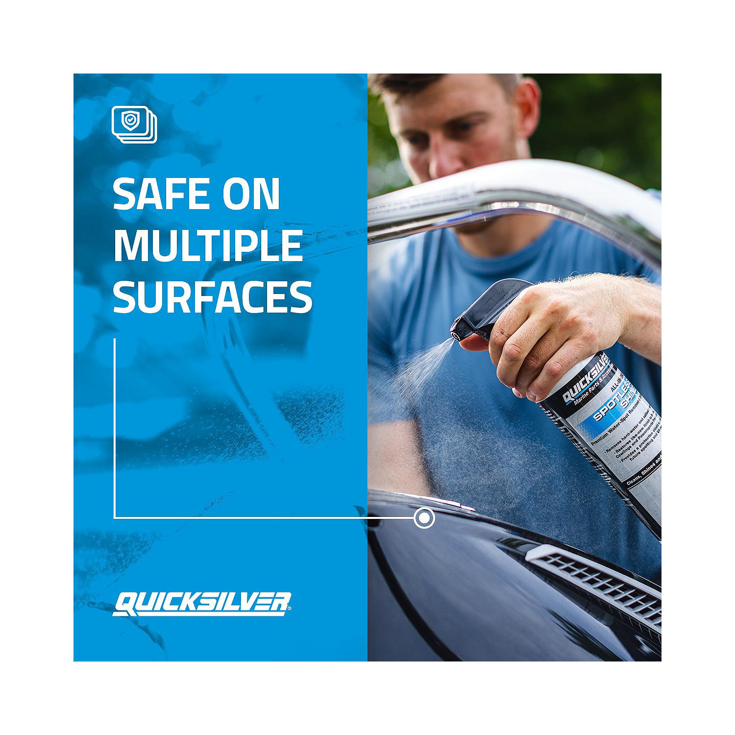 Quicksilver Spotless Shine For Marine Boats and Outboard Engines, RV and Powersports, 32 oz. - Image 6