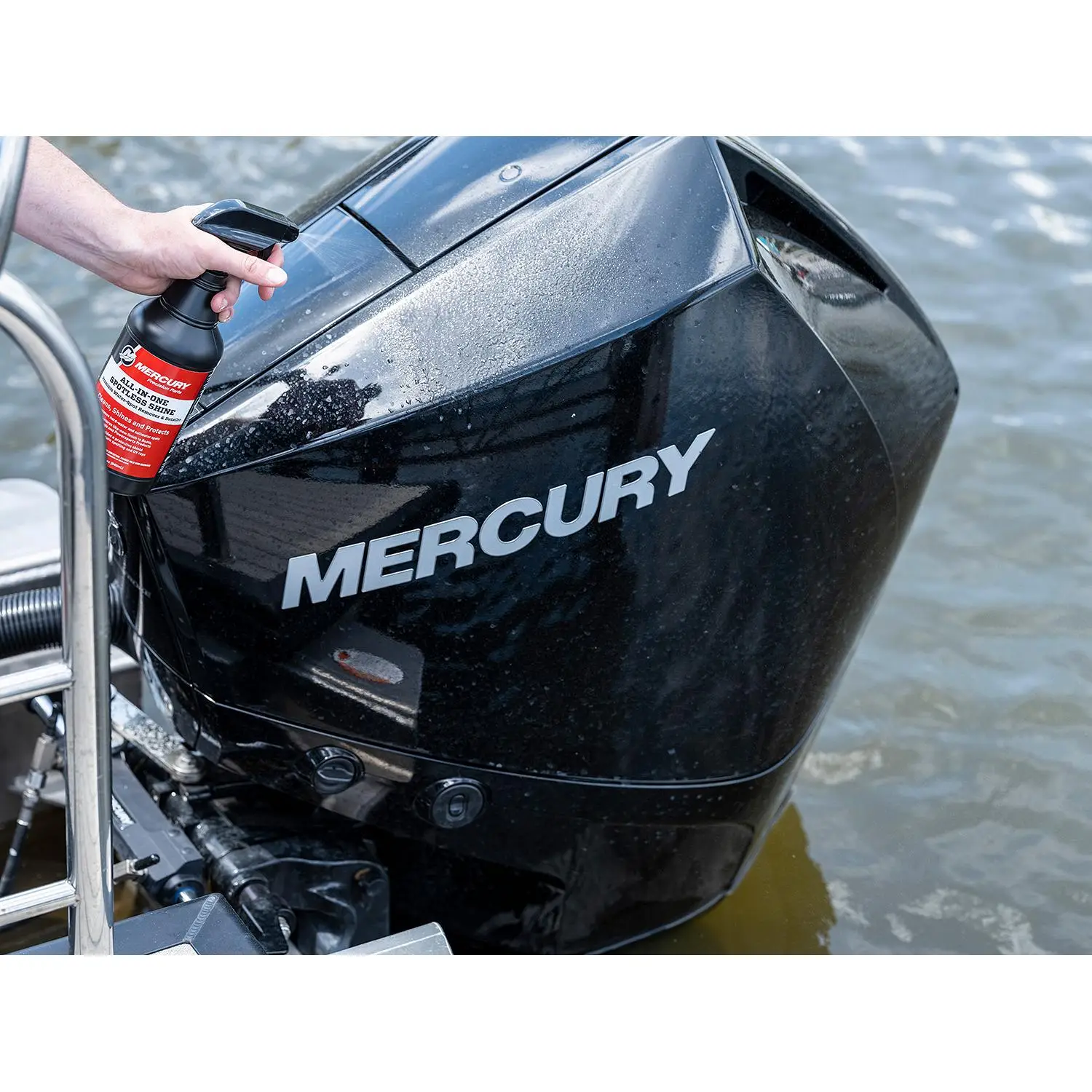 Mercury 8M0170557 All-in-One Spotless Shine Premium Water-Spot Remover and Detailer - 32 oz Bottle - Image 2