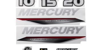 Mercury Decal Set 8M0170757 for Mercury 2-Cylinder 9.9-20hp EFI Outboards