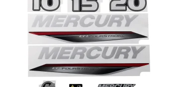 Mercury Decal Set 8M0170757 for Mercury 2-Cylinder 9.9-20hp EFI Outboards