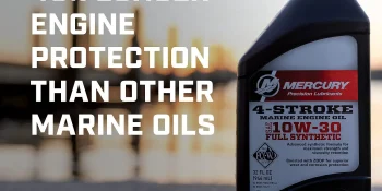 Mercury 8M0173223 SAE 10W-30 Full Synthetic 4-Stroke Marine Engine Oil – 1 Quart Bottle