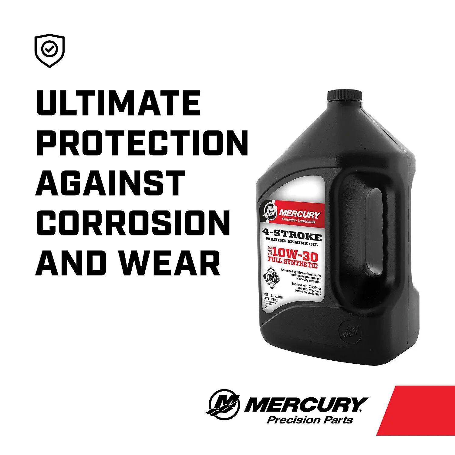 Mercury 8M0173224 SAE 10W-30 Full Synthetic 4-Stroke Marine Engine Oil - 1 Gallon - Image 5