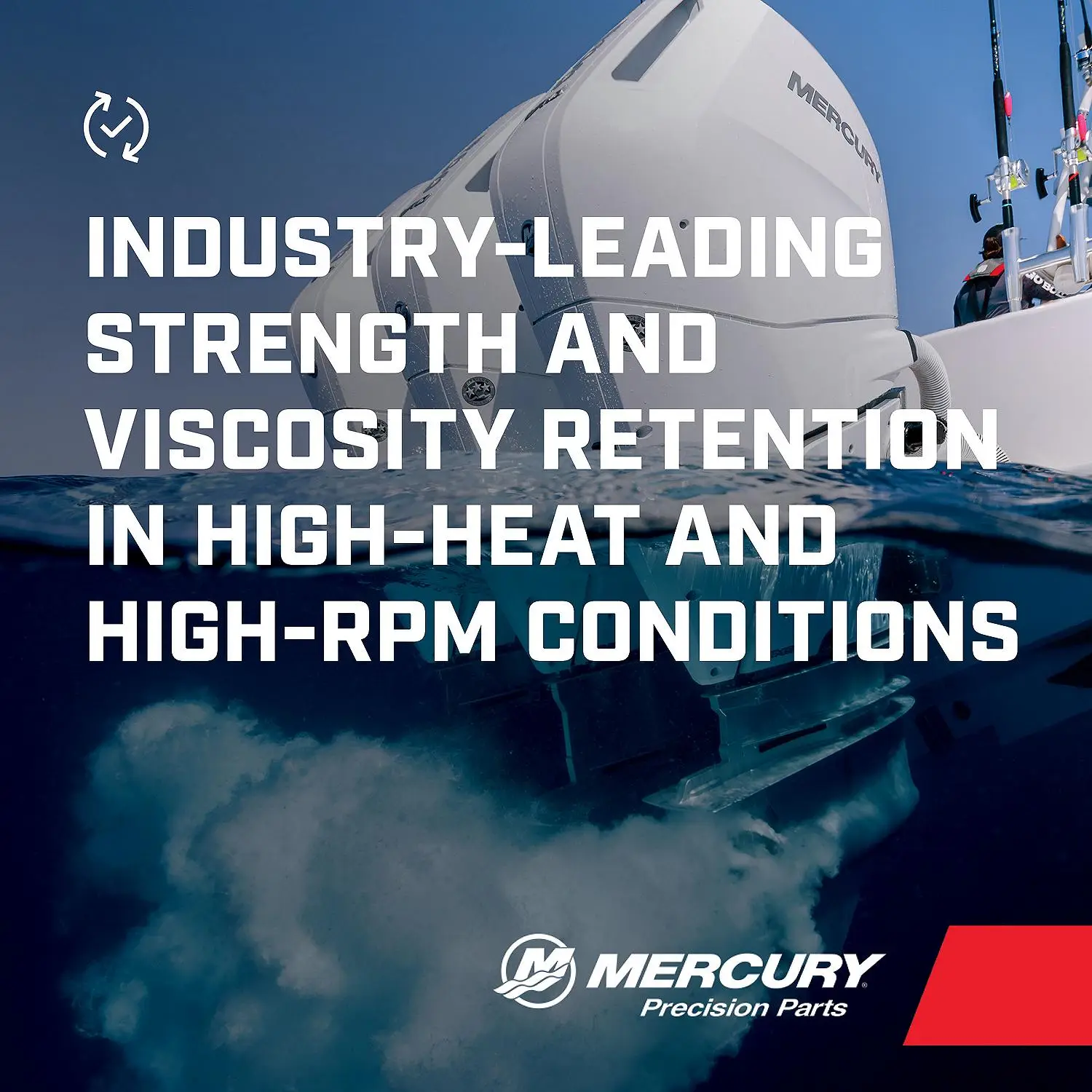 Mercury 8M0173224 SAE 10W-30 Full Synthetic 4-Stroke Marine Engine Oil – 1 Gallon