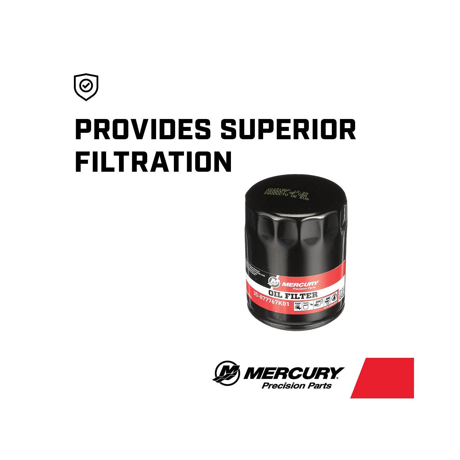 Mercury 4-Stroke Engine Oil Filter 877767K01 for Mercury L4 135-200hp Verado Outboards - Image 4