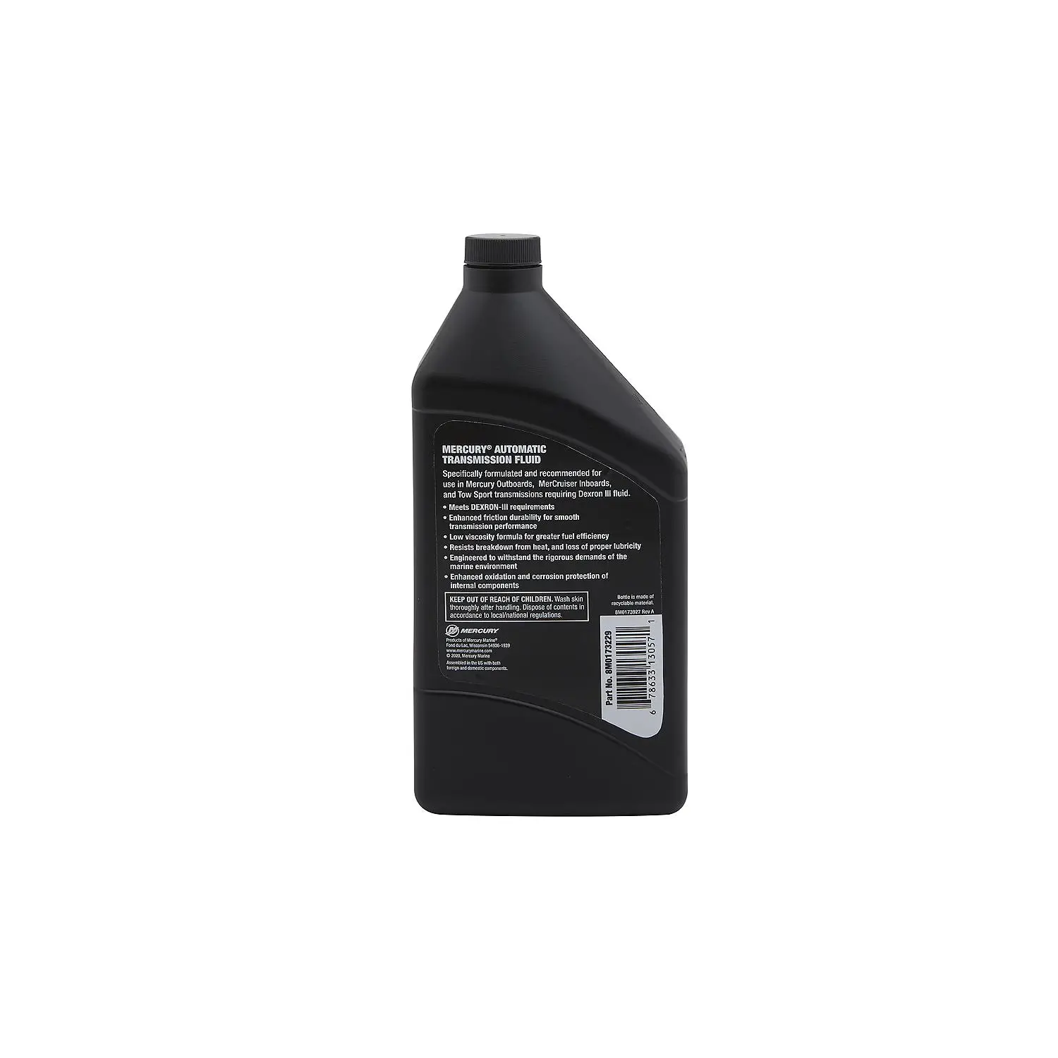 Mercury 8M0173229 Automatic Transmission Fluid - 1 Quart Bottle - Image 2