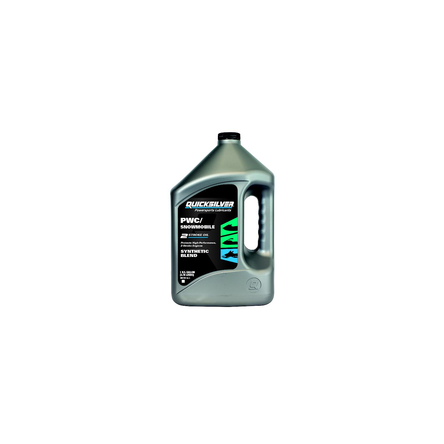 Quicksilver 8M0175743 2-Stroke PWC/Snowmobile Engine Oil, Premium Synthetic Blend, 1 Gallon