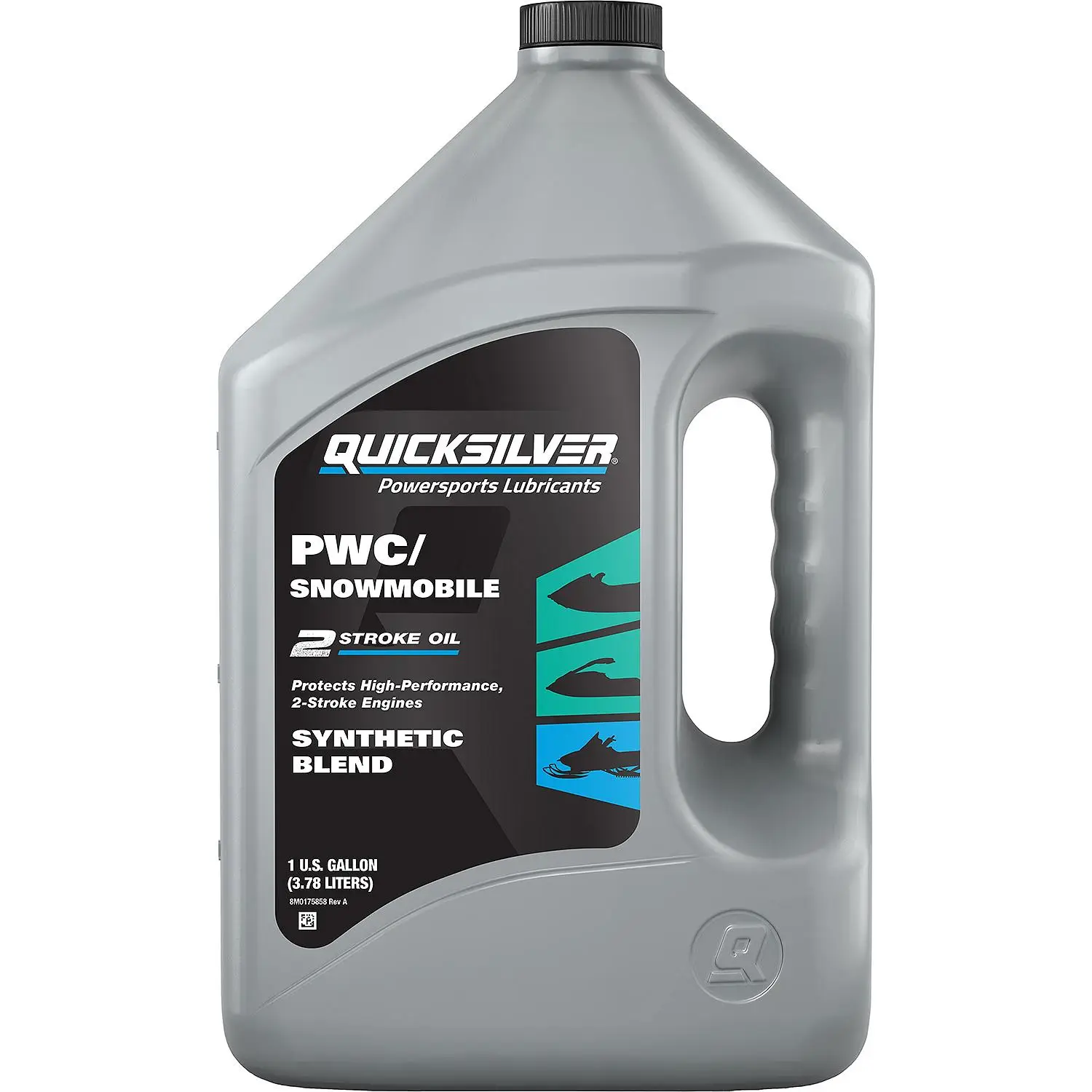 Quicksilver 8M0175743 2-Stroke PWC/Snowmobile Engine Oil, Premium Synthetic Blend, 1 Gallon - Image 2