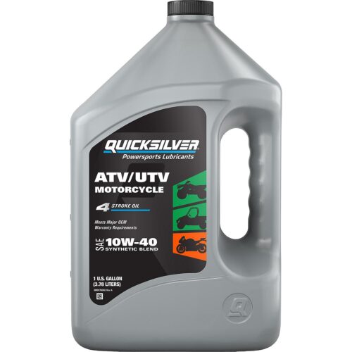 Quicksilver 10W-40 Synthetic Blend ATV/UTV/Motorcycle Oil, 1 Gallon