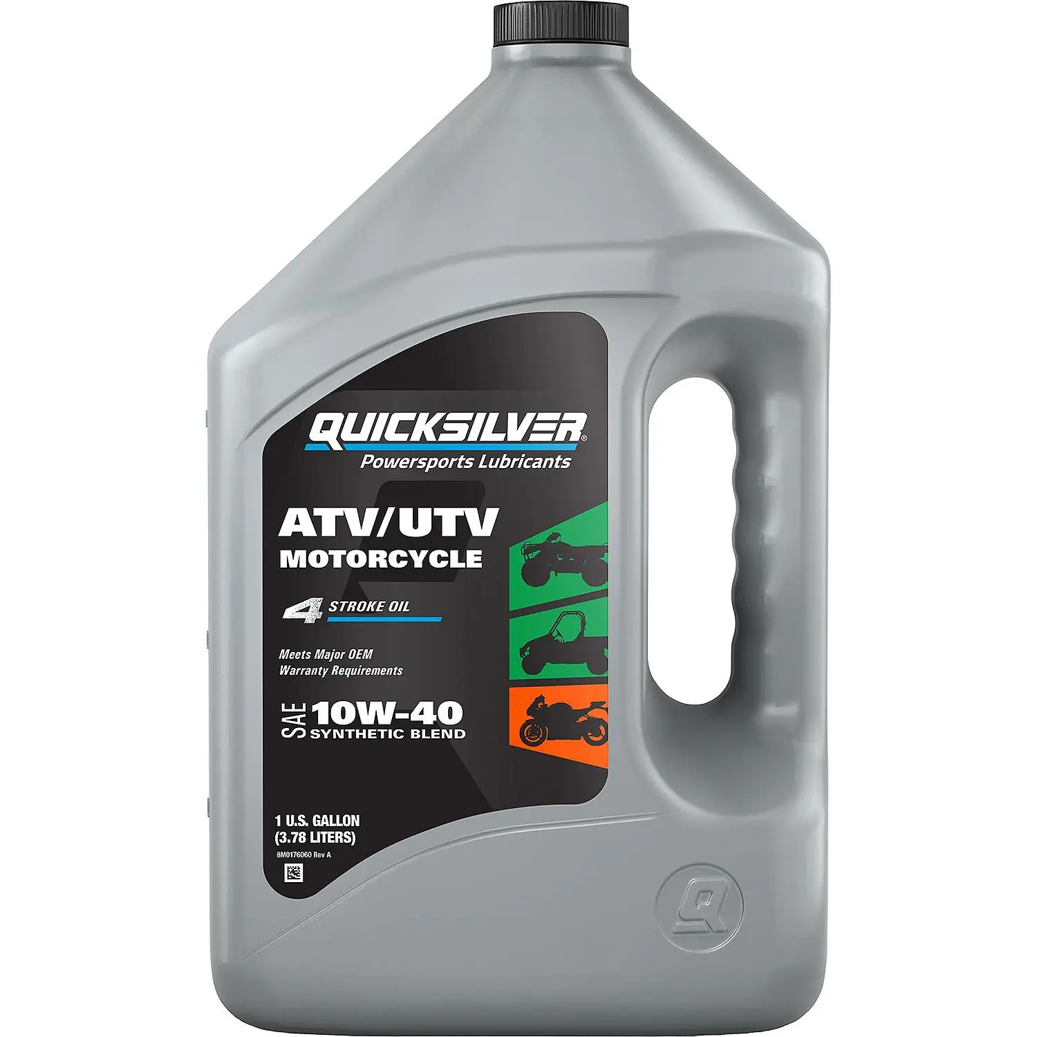 Quicksilver 10W-40 Synthetic Blend ATV/UTV/Motorcycle Oil, 1 Gallon