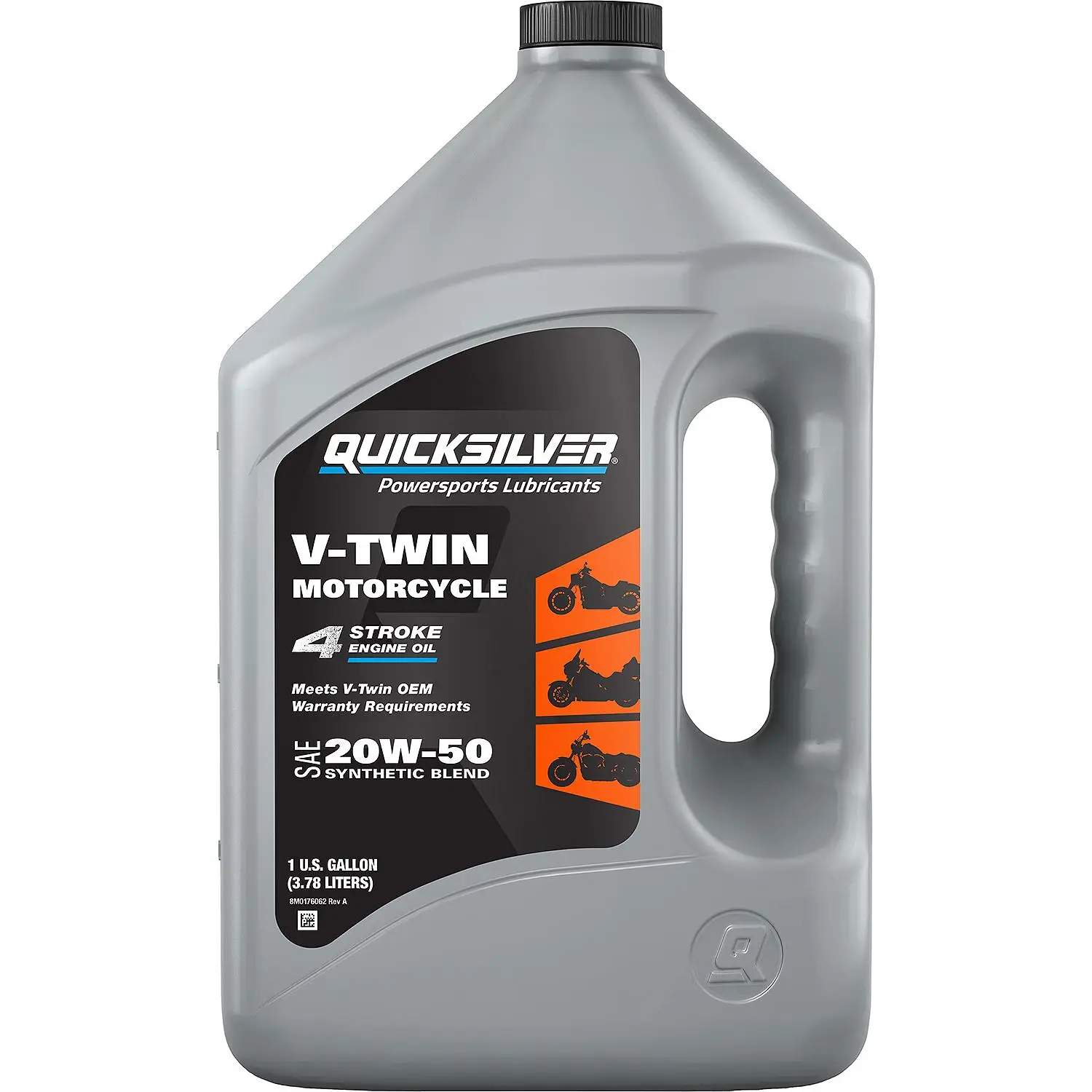 Quicksilver 20W-50 Synthetic Motorcycle Oil, 1 Gallon - Image 2