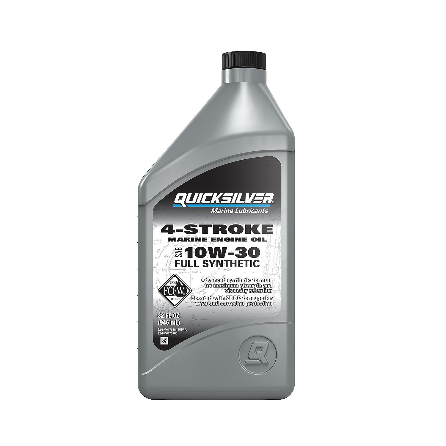 Quicksilver 8M0175780 10W-30 Full Synthetic Marine Engine Oil, 1 Qt. - Image 2