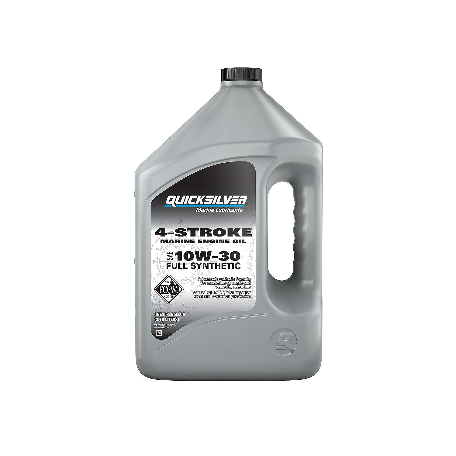 Quicksilver 8M0175781 Full Synthetic 10W-30 4-Stroke Marine Engine Oil, 1 Gallon - Image 3