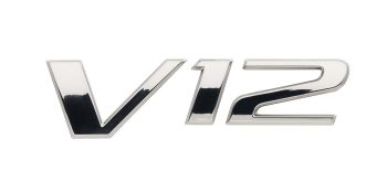 Mercury V12 Badge Decal 8M0178229 for 500hp SeaPro and 600hp Verado Outboards
