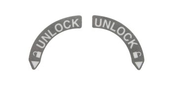 Mercury Hood Unlock Decal 8M0179266 for V12 Outboards