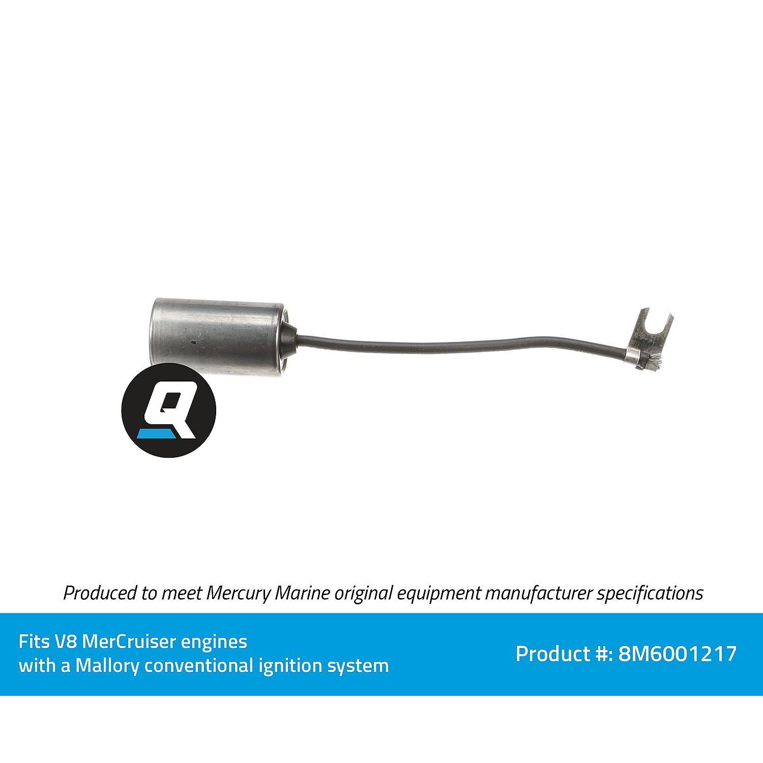 Quicksilver 8M6001217 Condenser for V8 MerCruiser Engines Made by Ford or General Motors w/ Mallory Conventional Points Ignition System - Image 5