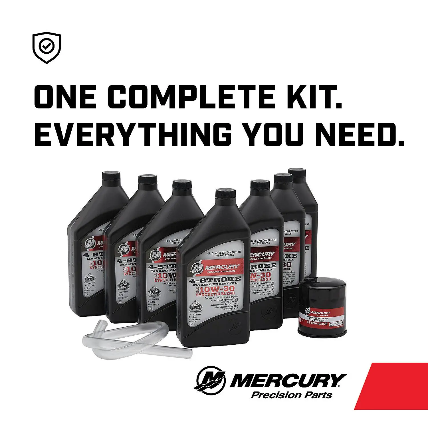 Mercury 8M0187621 SAE 10W-30 4-Stroke Outboard Oil Change Kit for Mercury V6 and V8 175-300hp Outboards - Image 5
