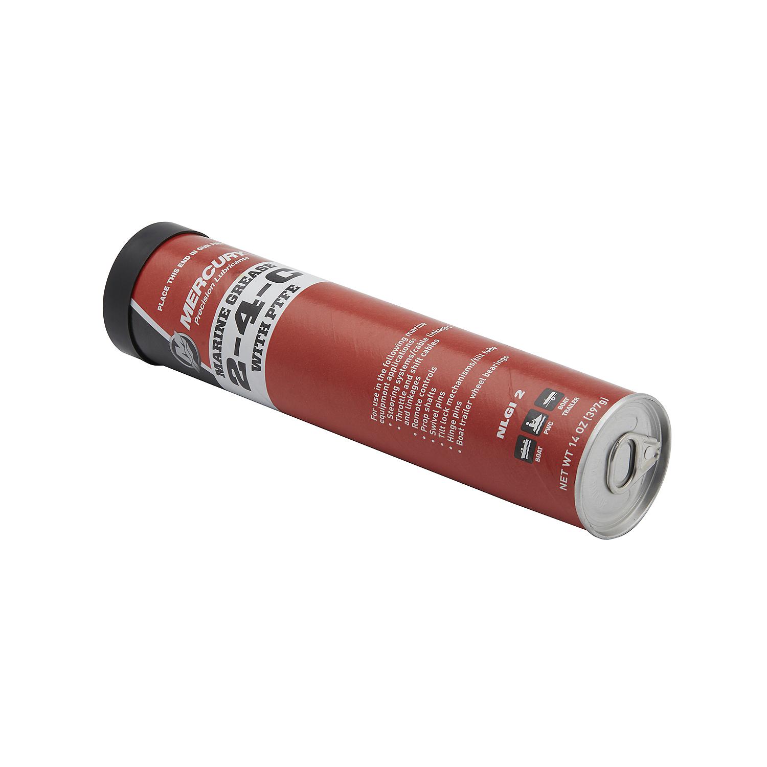 Mercury 8M0190471 2-4-C Marine Grease with PTFE – Multi-Purpose Marine Lubricant – 14 oz Cartridge