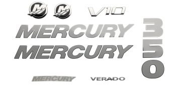 Mercury Decal Set 8M0204796 for 5.7L V10 350hp Verado Outboards