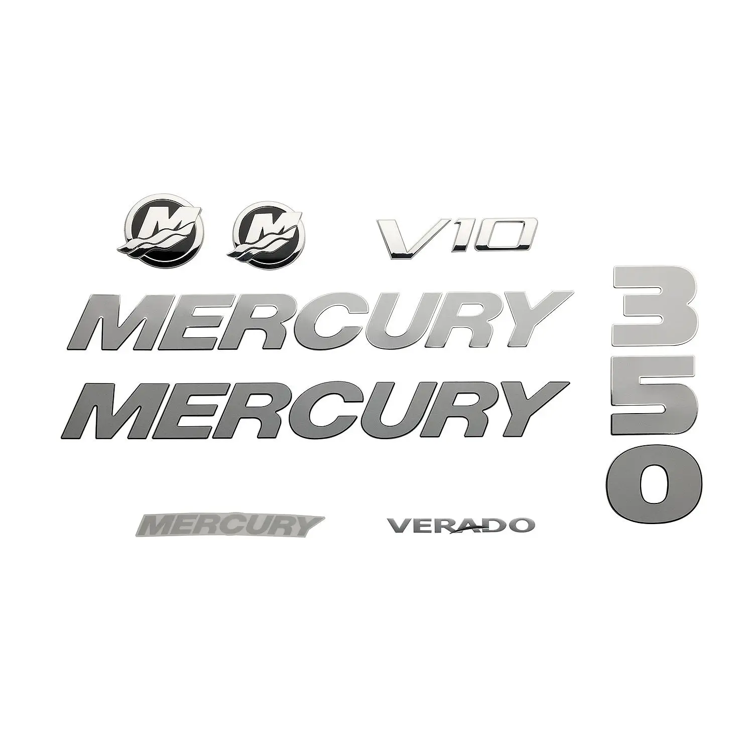 Mercury Decal Set 8M0204796 for 5.7L V10 350hp Verado Outboards