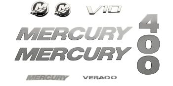Mercury Decal Set 8M0204797 for 5.7L V10 400hp Verado Outboards