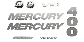 Mercury Decal Set 8M0204797 for 5.7L V10 400hp Verado Outboards
