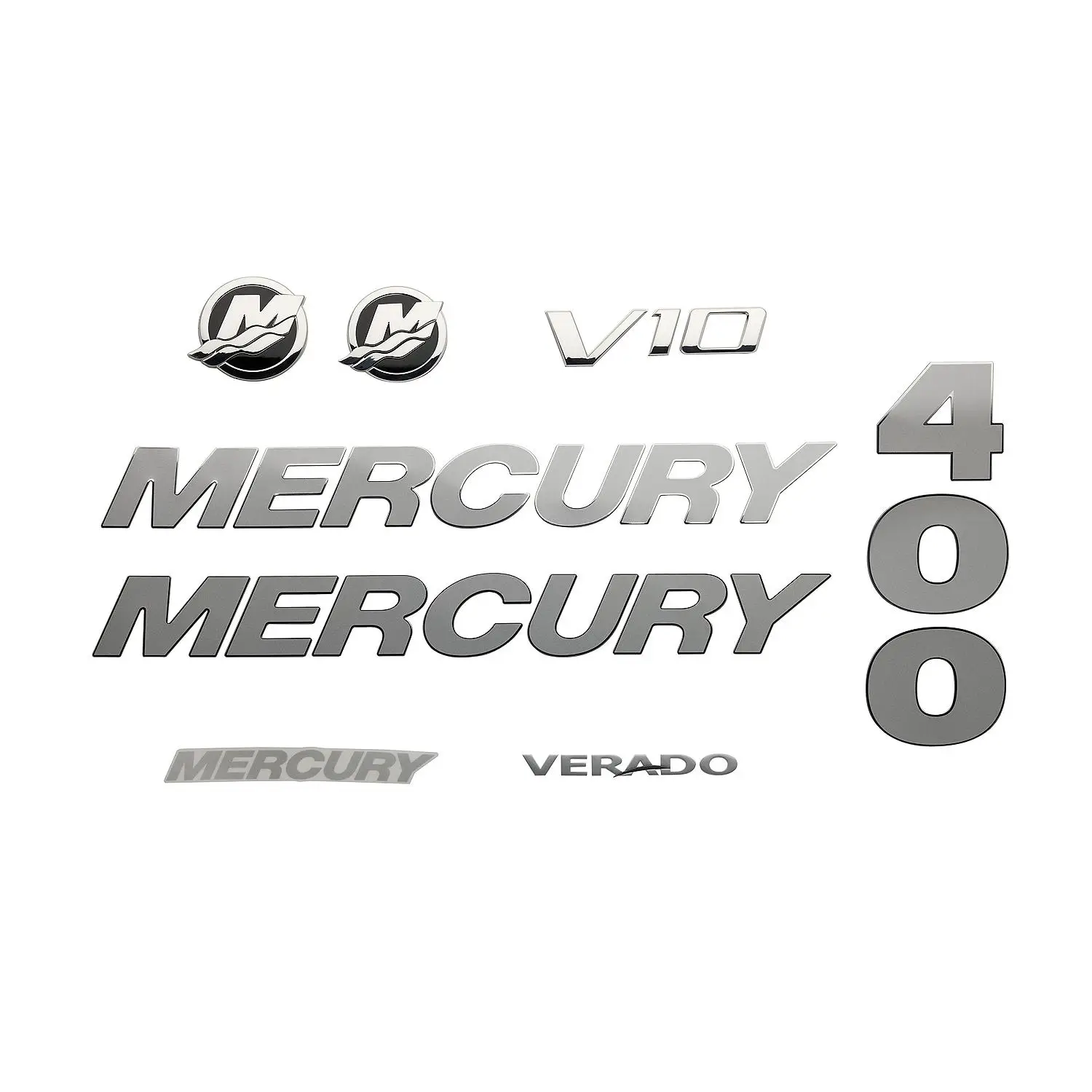 Mercury Decal Set 8M0204797 for 5.7L V10 400hp Verado Outboards