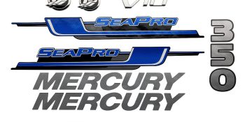 Mercury Decal Set 8M0204798 for 5.7L V10 350hp SeaPro Outboards