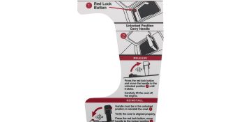 Mercury Latch Decal 8M0204807 for V10 Verado and SeaPro Outboards