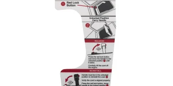 Mercury Latch Decal 8M0204807 for V10 Verado and SeaPro Outboards