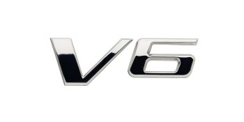 Mercury V6 Badge Decal 8M0214841 for FourStroke, Pro XS and SeaPro Outboards