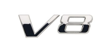 Mercury V8 Badge Decal 8M0214842 for Verado, SeaPro, FourStroke and Pro XS Outboards