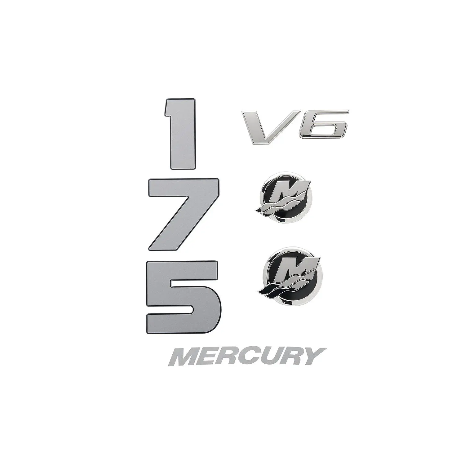 Mercury Decal Set 8M0214844 for 3.4L V6 175hp FourStroke Outboards