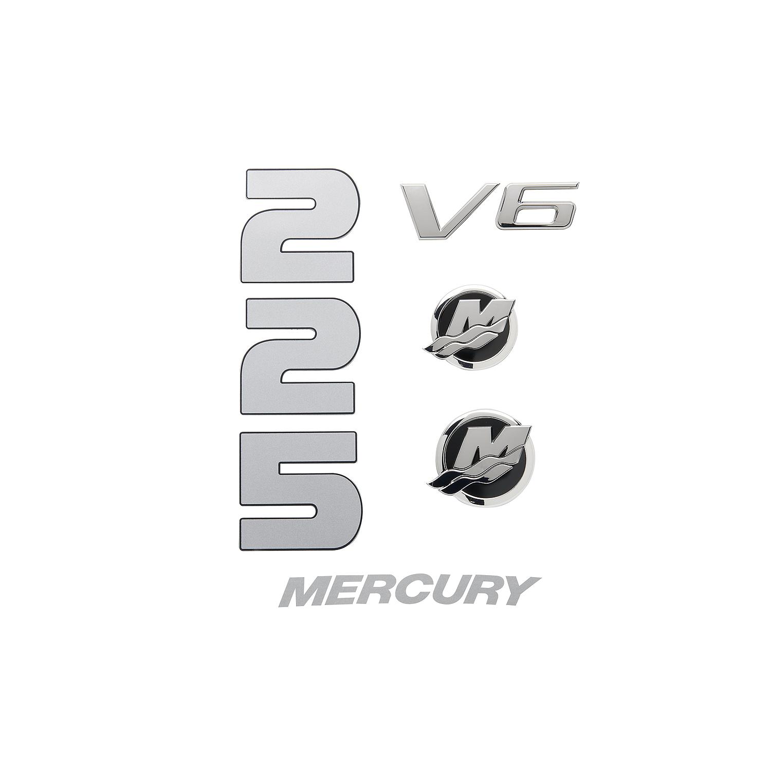 Mercury Decal Set 8M0214846 for 3.4L V6 225hp FourStroke Outboards
