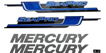 Mercury SeaPro Decal Set 8M0214847 for V6 and V8 SeaPro Outboards