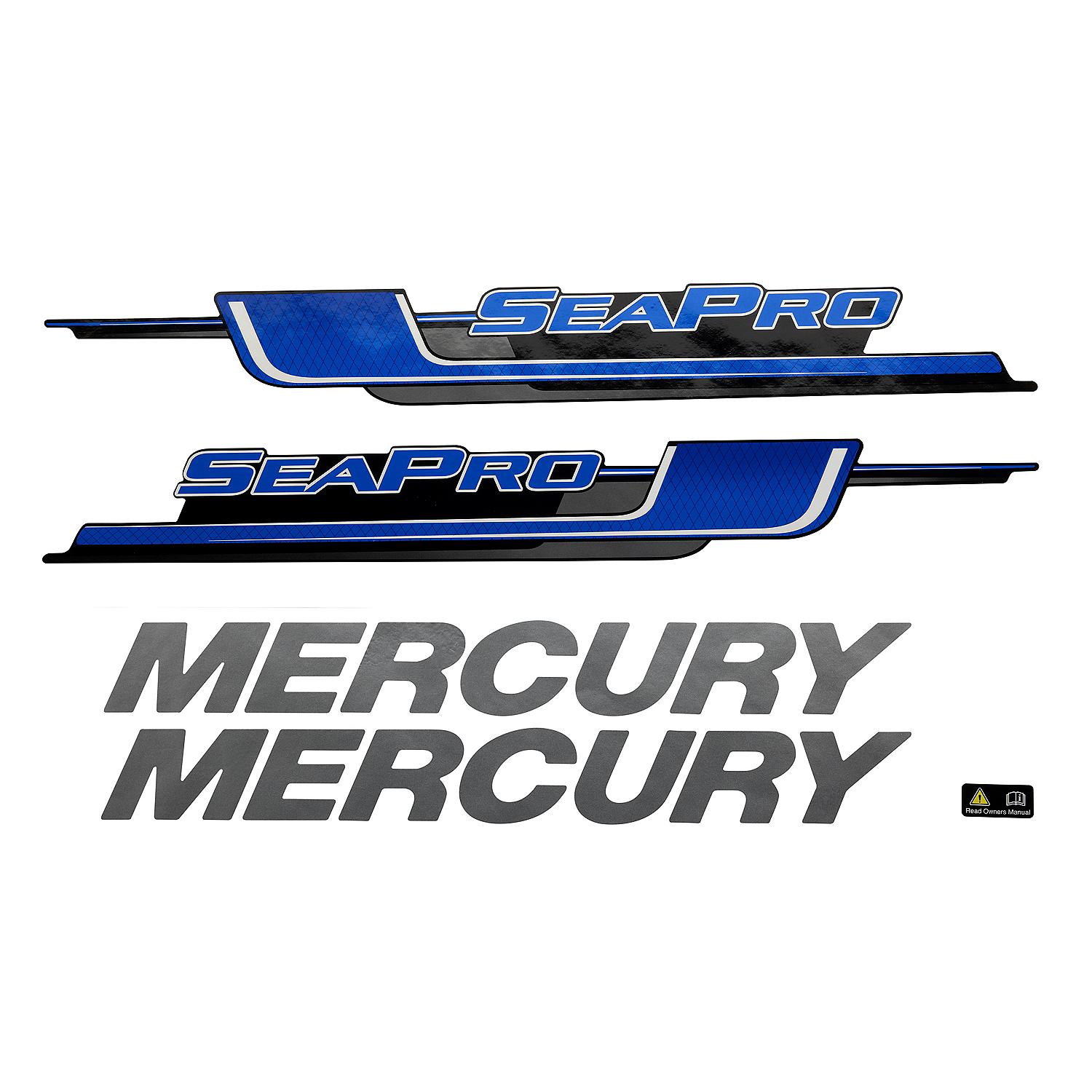 Mercury SeaPro Decal Set 8M0214847 for V6 and V8 SeaPro Outboards