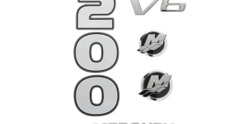 Mercury Rear Cowling Decal Set 8M0214848 for 3.4L V6 200hp SeaPro Ouboards