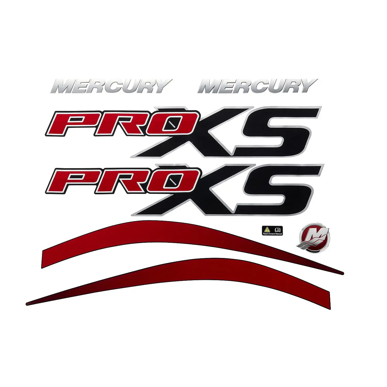 Mercury Decal Set 8M0214849 for 3.4L V6 175hp Pro XS Outboards