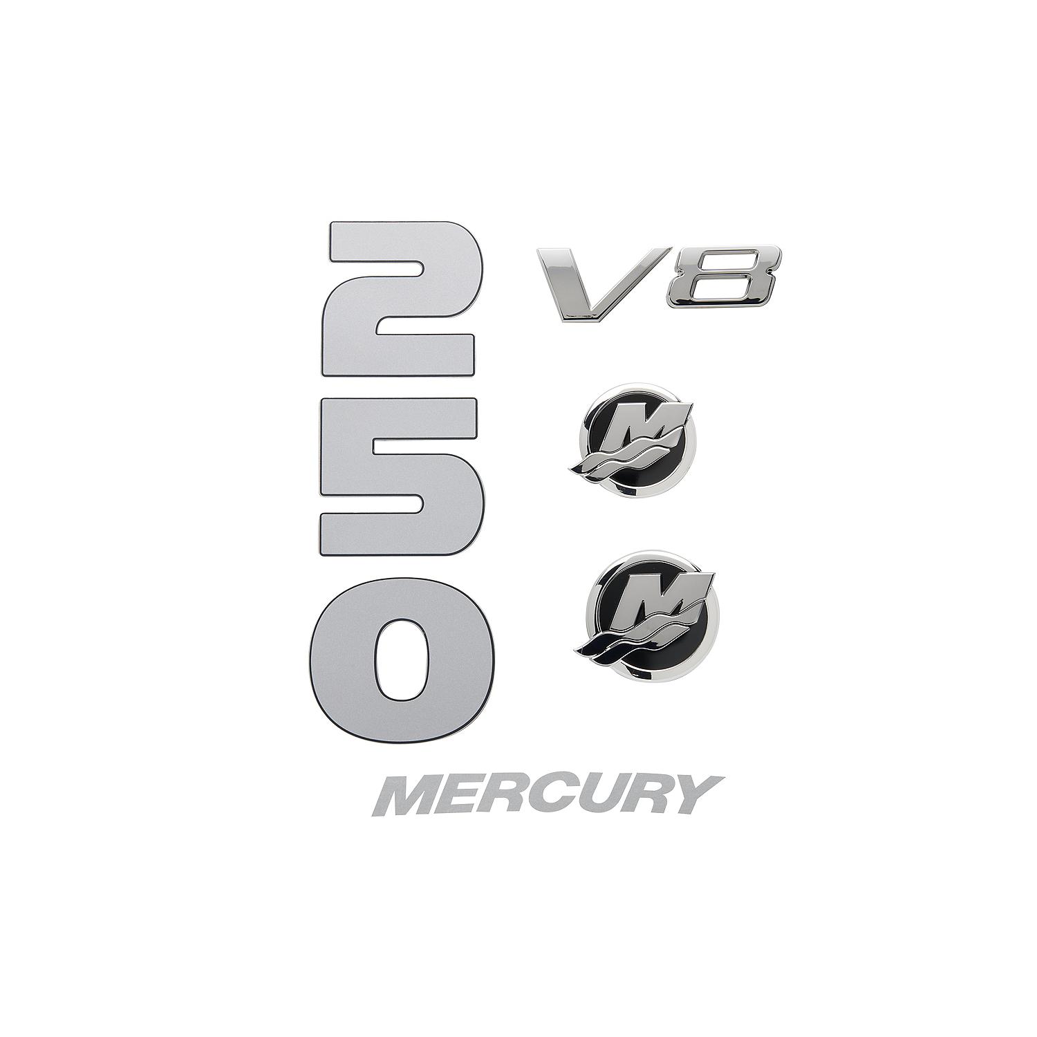Mercury Decal Set 8M0214852 for 4.6L V8 250hp Verado Outboards